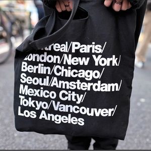 Black American Apparel Cities Tote